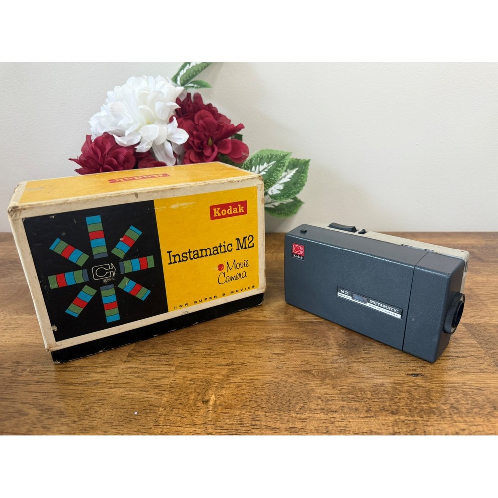 Vintage Kodak Instamatic M2 Movie Camera Original Box Untested for Parts Display